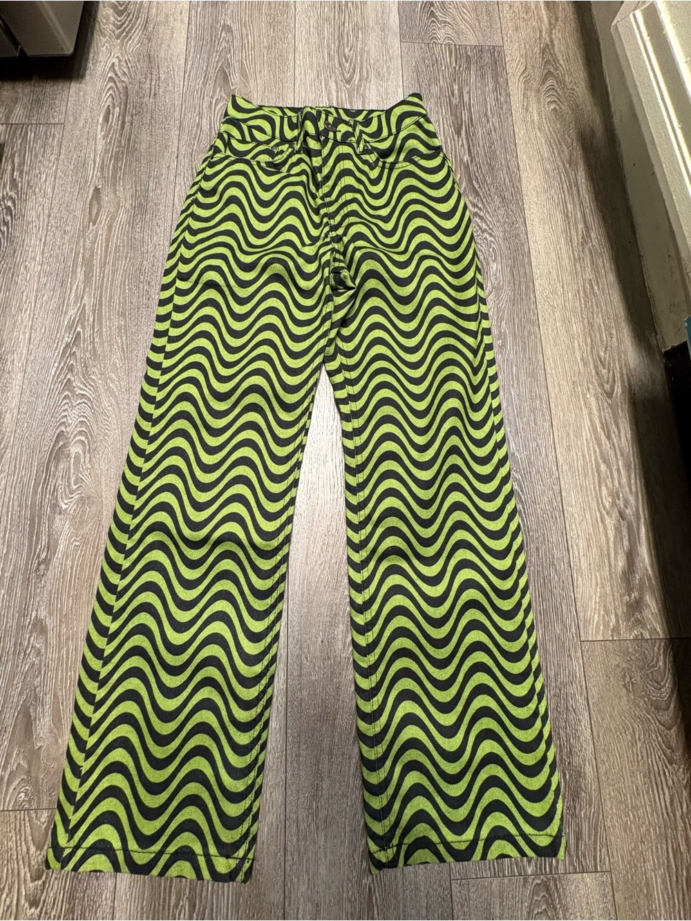 The Ragged priest lime & charcoal wave Dad jeans - Picture 4 of 12